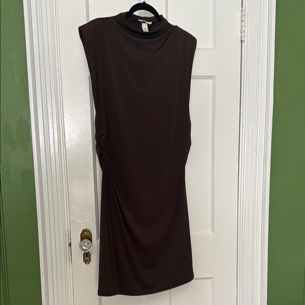 Sophisticated Sleeveless Brown Dress